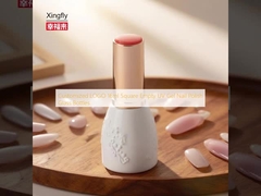 Customized LOGO 16ml Square Empty UV Gel Nail Polish Glass Bottles
