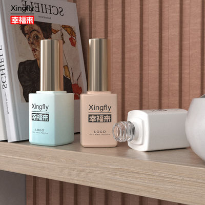 Good price 16ml Gel Polish Square Bottle Gel Nail Polishes UV Glass Bottle With Brush Cap online