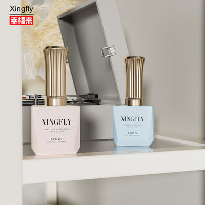 Good price 12ml nail Gel Polish Square Bottle Empty Uv Gel Polish Glass Bottle with cap and brush online