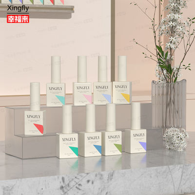 Good price 12ml Square Gel Polish Empty Nail Varnish Uv Polish Glass Bottle With Brush Cap online