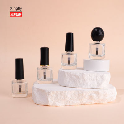 Good price 8ml Empty Glass Oversized Unique Gel Nail Polish Bottles With Cap Brush online