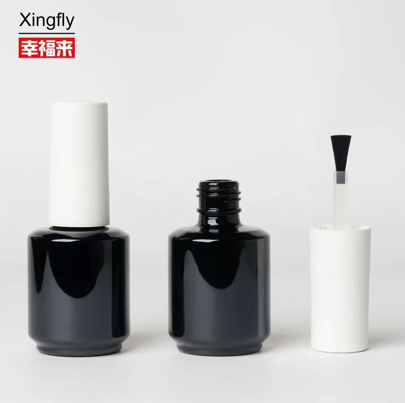 Cap With Brush 5ml Nail Polish Bottle  Multicapacity Multicolor