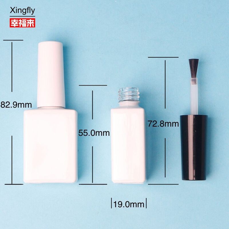 15ml Empty Nail Polish Bottle Gel Polish With White Brush Empty Nail Polish Bottle