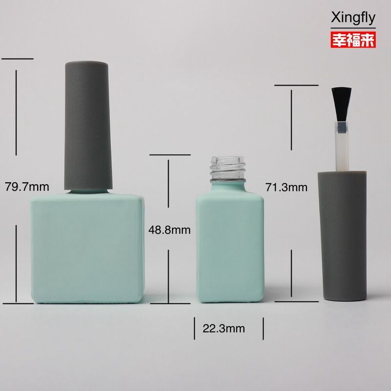 Smooth Empty Nail Polish Glass Bottle 14ml Custom Color Private Label Uv Gel Polish Bottle