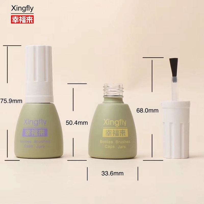 Clear 12ml Luxury Empty Gel Glass Nail Polish Bottle Custom Logo Square Nail Polish Bottle