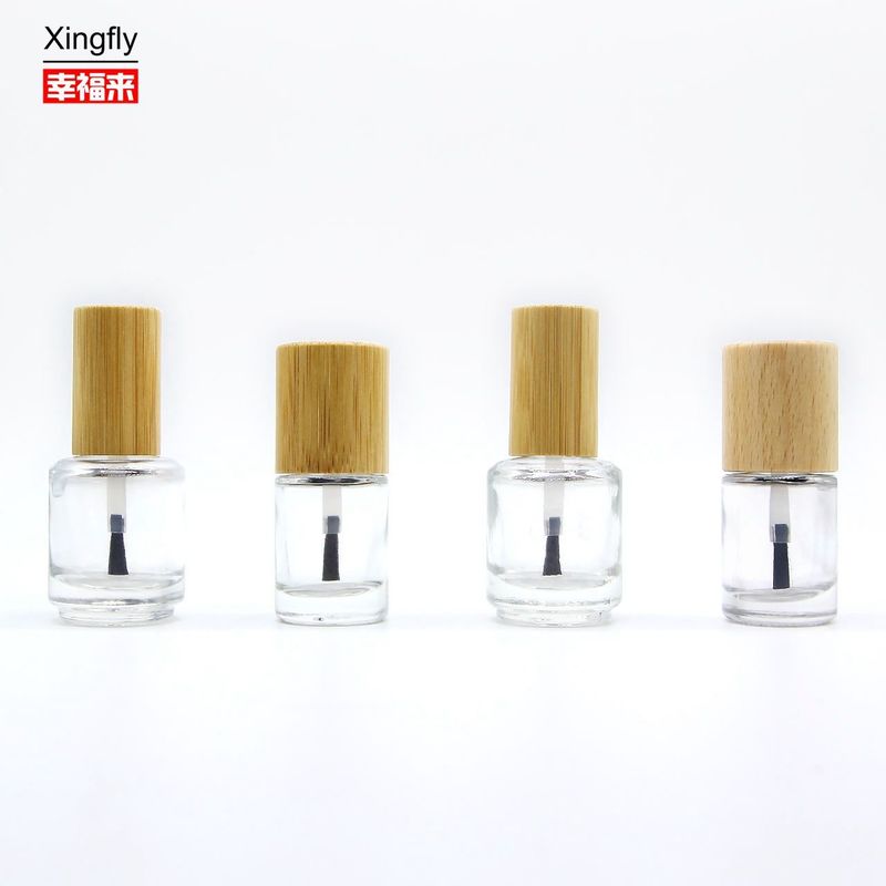 11ml Round Nail Polish Bottle With Wooden Cap UV Gel Empty Bottle Of Nail Polish Glue