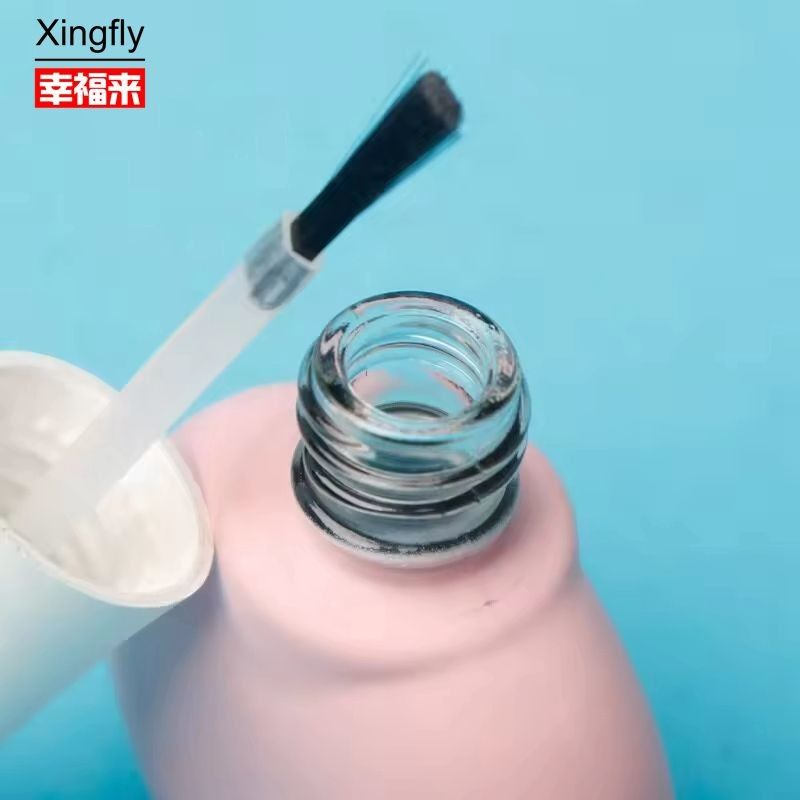 Unique Nail Gel Polish Glass Bottle OEM Custom Empty Gel Polish Bottles With Brush And Cap