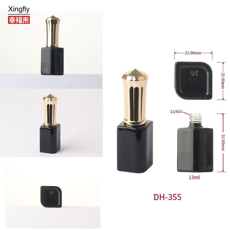 13ml Gel Polish Square Bottle UV Gel Polish Bottle Large Clear Nail Polish Bottle