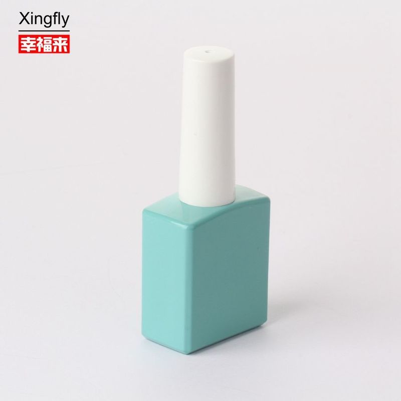 Gel Polish Square Bottle Unique 13ml Empty UV Nail Polish Bottle With Cap And Brush