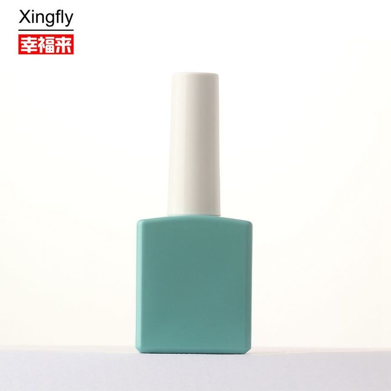 Gel Polish Square Bottle Unique 13ml Empty UV Nail Polish Bottle With Cap And Brush