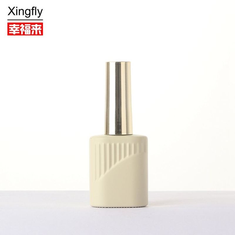 10ml Nail Gel Polish Glass Bottle Custom Color Design Empty Bottle With Brush Cap