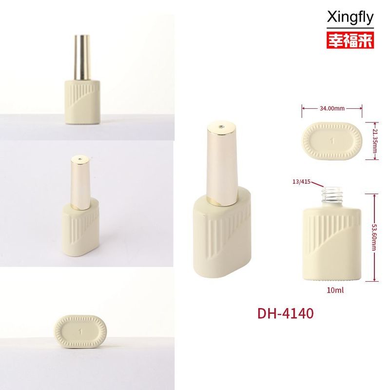 10ml Nail Gel Polish Glass Bottle Custom Color Design Empty Bottle With Brush Cap