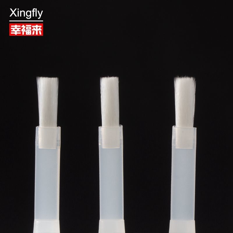 Nail Polish Brush White Flat Hair Acrylic Nail Art Brushes Nail Polish Replacement Brush