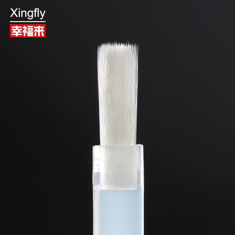 Nail Polish Brush White Flat Hair Acrylic Nail Art Brushes Nail Polish Replacement Brush