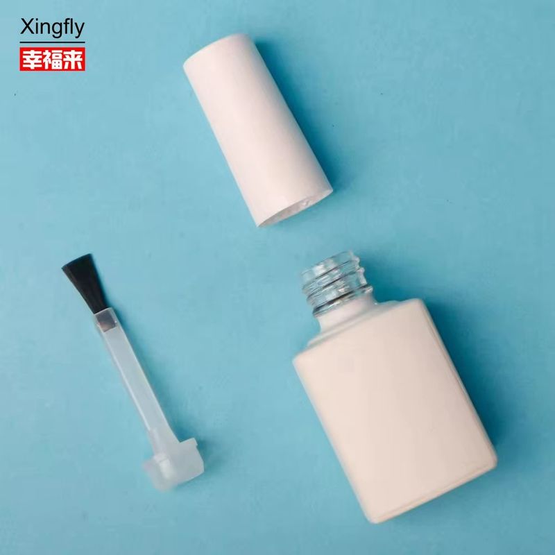 8ml Nail Polish Glass Bottle Square With Brush Empty Gel Uv Nail Polish Bottle