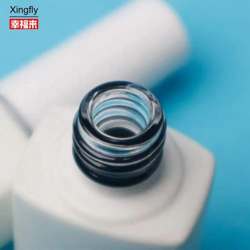 8ml Nail Polish Glass Bottle Square With Brush Empty Gel Uv Nail Polish Bottle