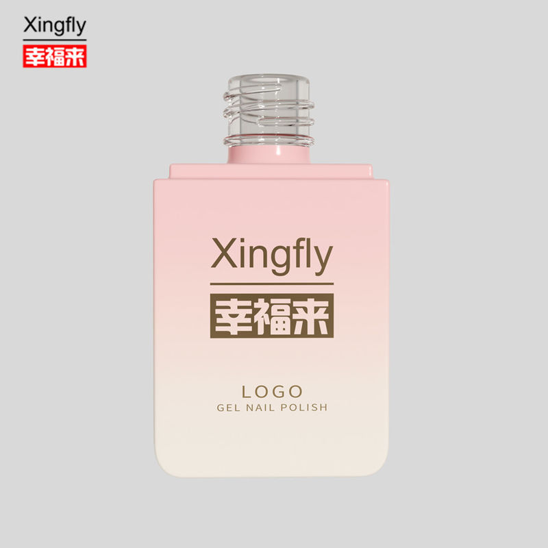 Gel Polish Square Bottle 13ml UV Gel Empty Square Nail Polish Bottle With Brush Cap