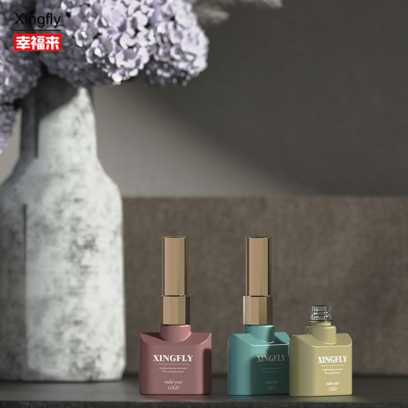 12ml Nail Polish Bottle Empty Polish Nail Uv Gel Polish Glass Bottle With Cap Brush