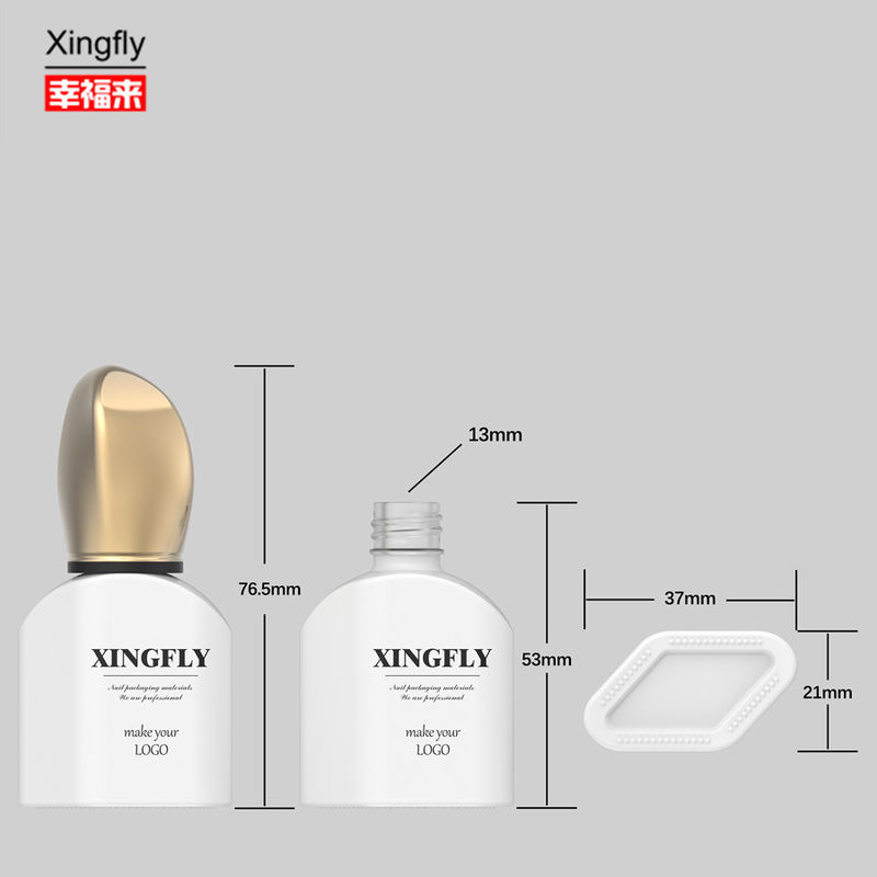 12ml Nail Polish Bottle Empty Gel Glass Bottle With Cap And Brush For UV Gel Polish