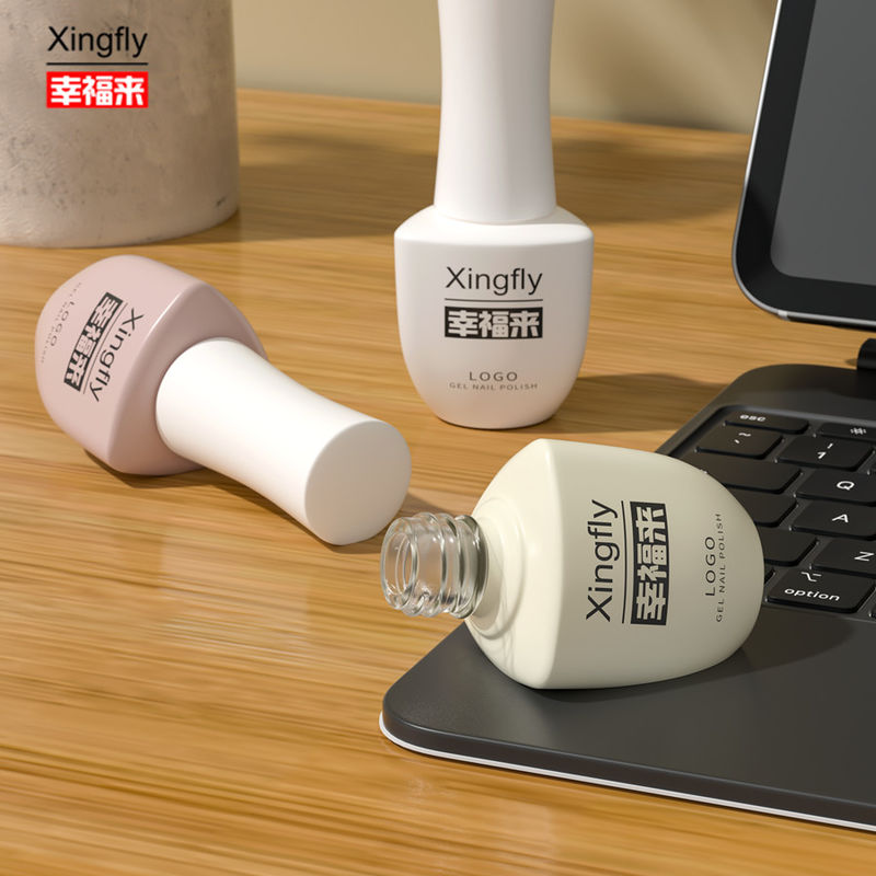 8ml Nail Polish Bottles UV Empty Glass Nail Gel Polish Bottles With Brush Cap