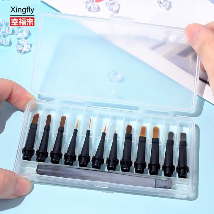 Nail Painting Brush Head Gel Nail Polish Painting Nail Art Brush Pen with Replaceable Brush