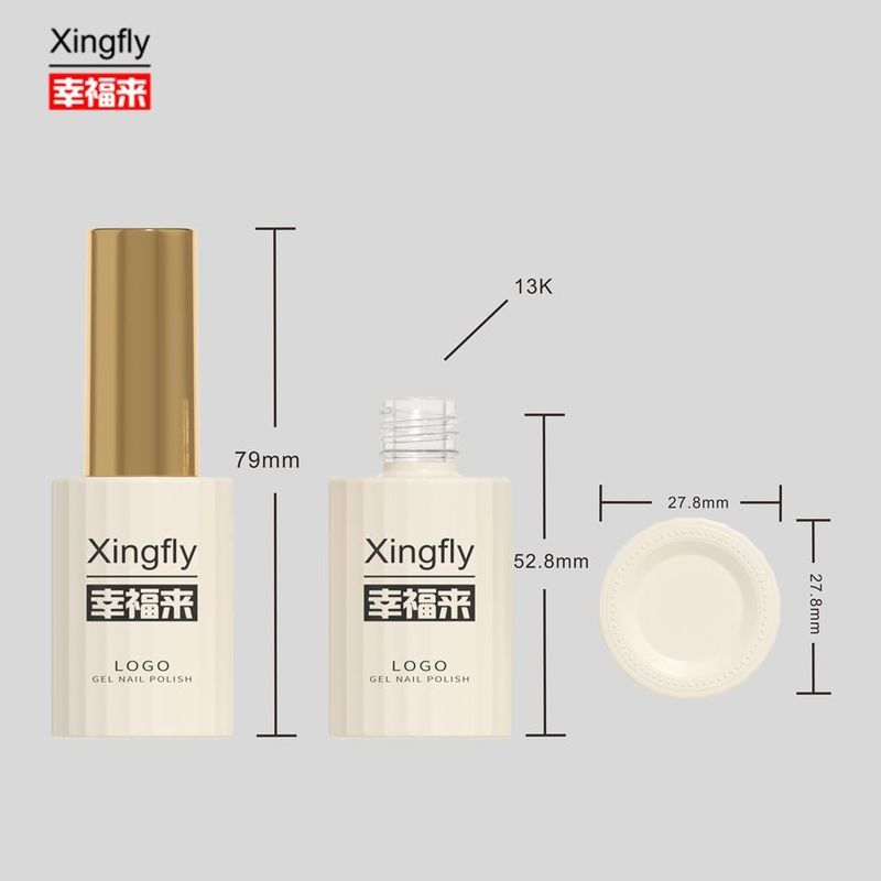 12ml Nail Polish Bottle UV Empty Glass Gel Nail Polish Bottles With Cap Brush