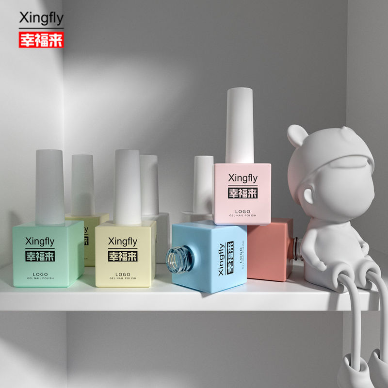 17ml Custom LOGO Color UV Gel Empty Gel Nail Polish Bottle Comes With Brush Cap