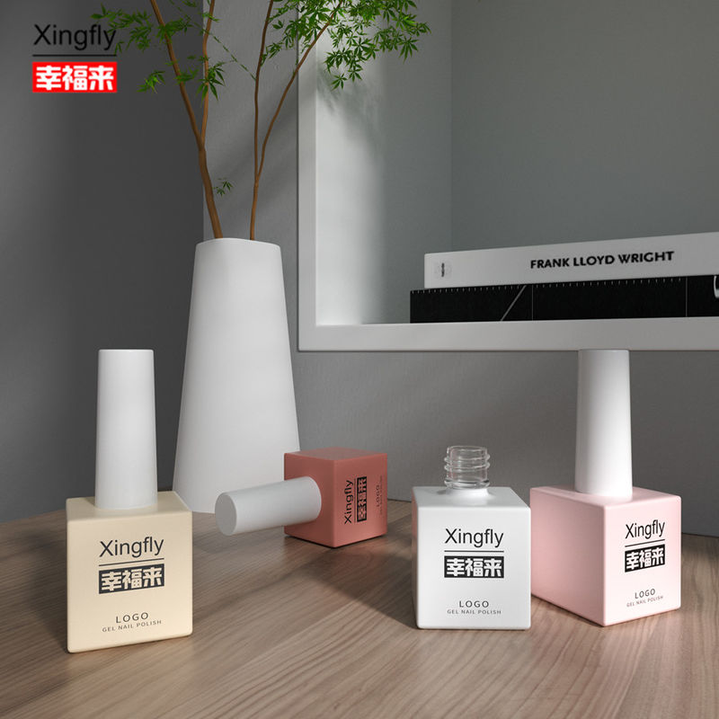 17ml Custom LOGO Color UV Gel Empty Gel Nail Polish Bottle Comes With Brush Cap