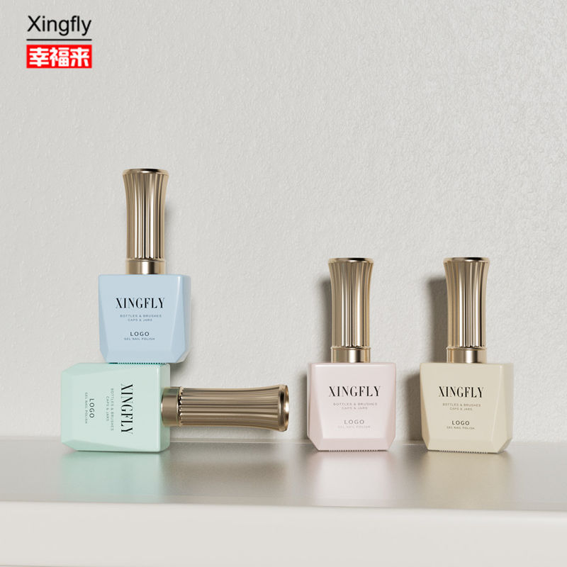 12ml Nail Gel Polish Bottle Customized LOGO empty nail polish bottles with brush Cap