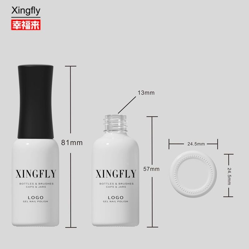 9ml Empty Nail Gel Polish Round Bottle Custom LOGO Nail Reinforced Gel Glass Bottle