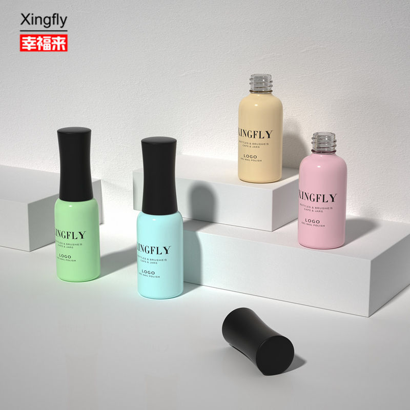 9ml Empty Nail Gel Polish Round Bottle Custom LOGO Nail Reinforced Gel Glass Bottle