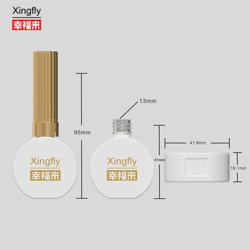 15ml Nail Polish Bottle Round White Coating UV Gel Nail Polish Glass Bottle For Nail Polish