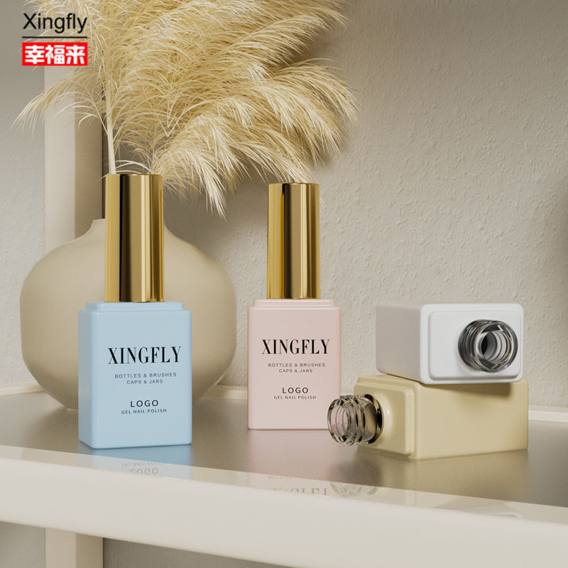 17ml Nail Gel Bottle Custom Cosmetic Large Capacity Nail Polish Oil Empty Glass Bottle