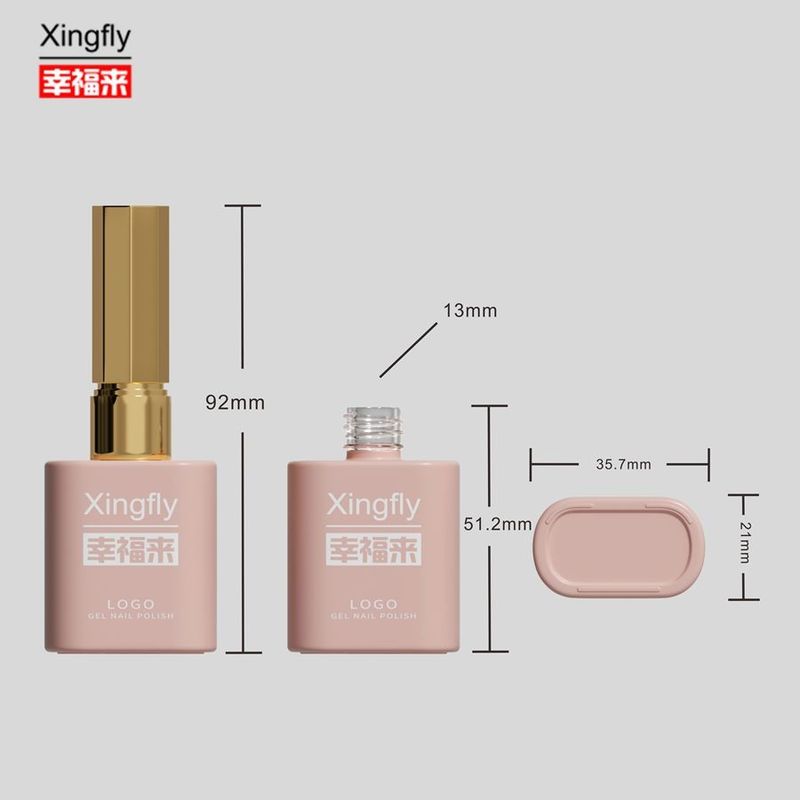 12ml Polish Bottle Large-Capacity Gel Nail Polish Glass Bottles With Caps And Brushes