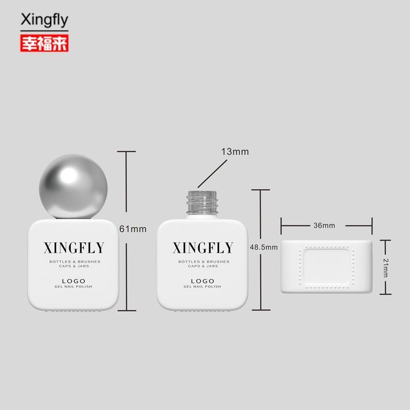 11ml Square Gel Nail Container Custom Gel Nail Polish Empty Glass Bottle For Nail Polish