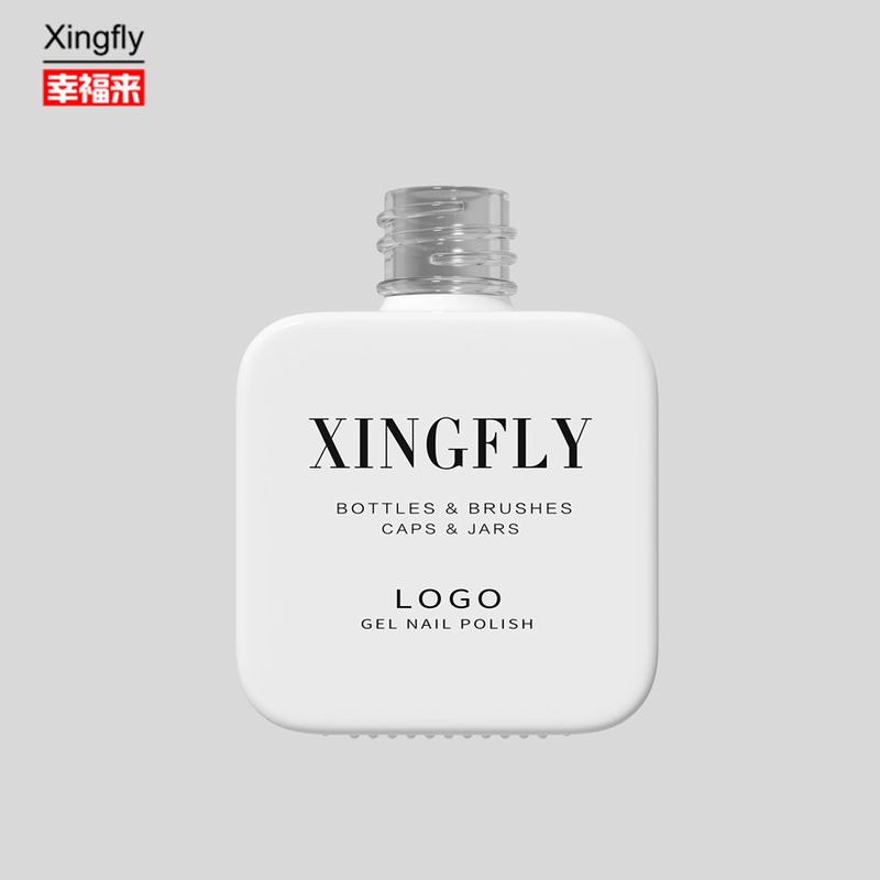 11ml Square Bottle Custom Gel Nail Polish Bottle White Bottle For Gel Polish White