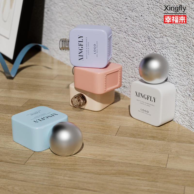 11ml Square Gel Nail Container Custom Gel Nail Polish Empty Glass Bottle For Nail Polish