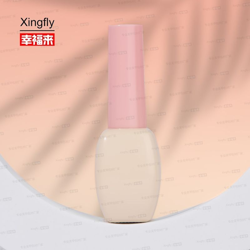 12ml Cosmetic Packaging Gel Nail Polish Oil Glass Bottle With Cap Brush For Gel
