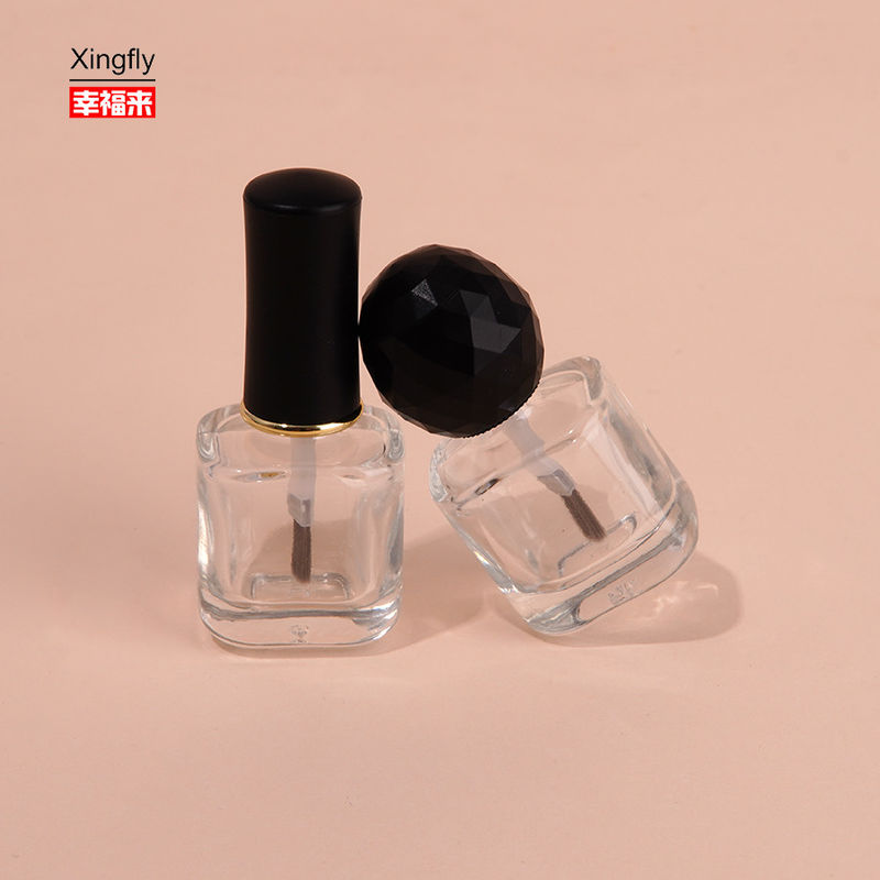 8ml Empty Glass Oversized Unique Gel Nail Polish Bottles With Cap Brush