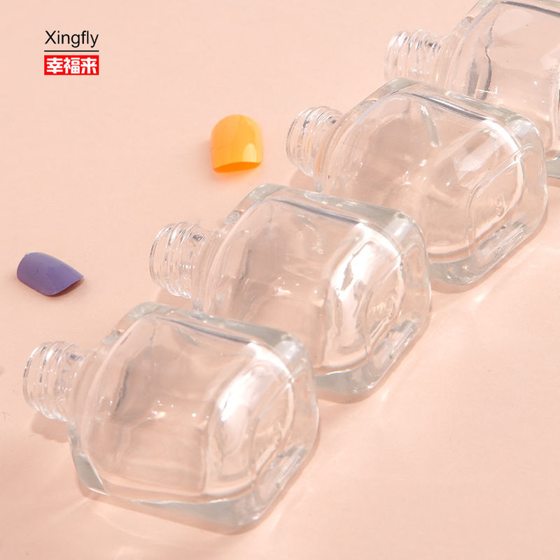 8ml Empty Glass Oversized Unique Gel Nail Polish Bottles With Cap Brush