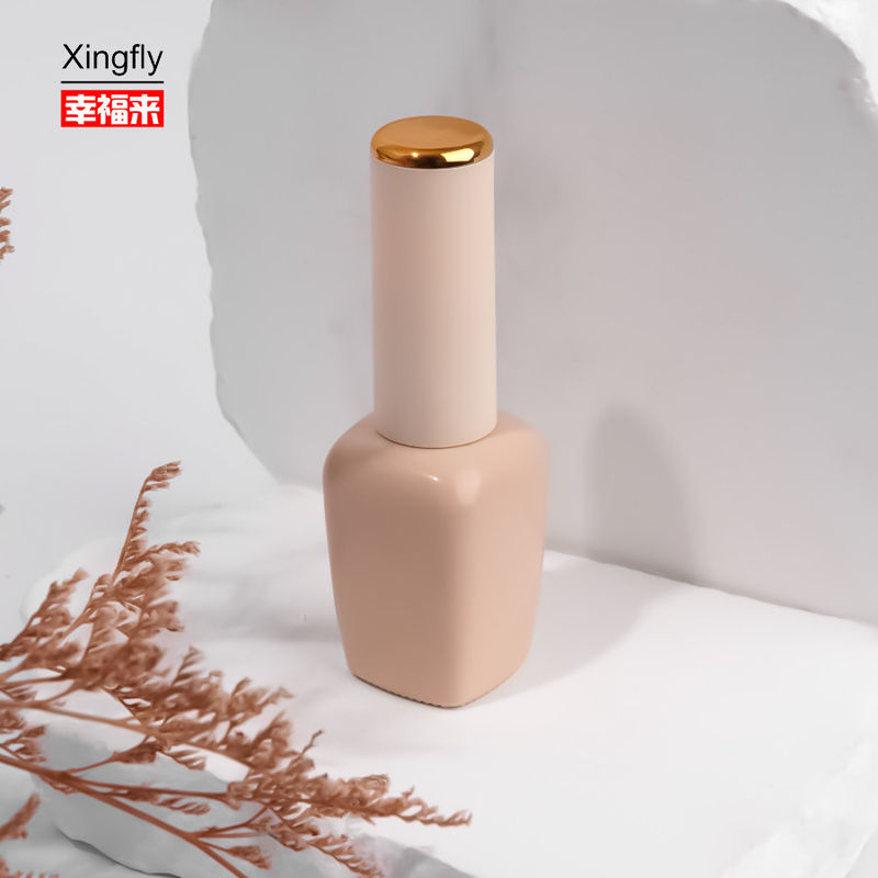 Empty Fancy Nail Polish Bottles Gel Nail Polish Jars Glass Bottle Cap With Brush