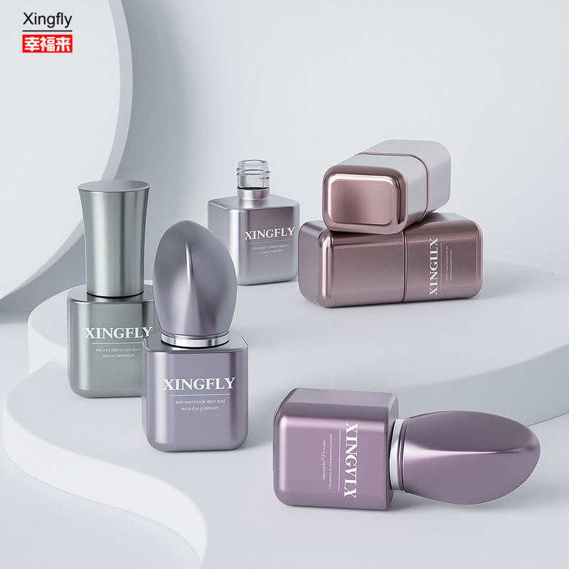 Custom 8ml Unique Clear Empty Gel Glass Gel Nail Polish Bottles with Cap Brush