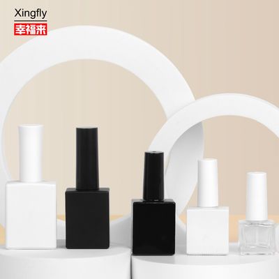Round Empty Mini Nail Polish Bottles REACH With Base Material Glass