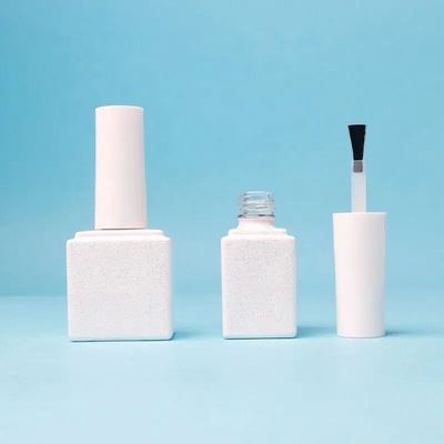 Cosmetic White Gel Nail Polish Bottle 12ml  for Packed Manicure Gel