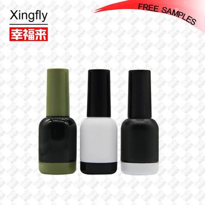 Glass Refillable Nail Polish Bottle empty for Professionals With cap brush
