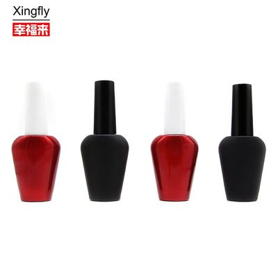 Empty UV Gel 15ml Nail Polish Bottle Unique Shape With Cap And Brush
