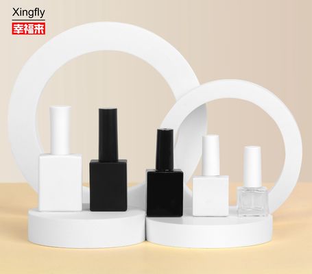 Glass Bottleneck 5ml Nail Polish Bottle UV Gel Coating With Brush And Cap
