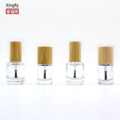 11ml Round Nail Polish Bottle With Wooden Cap UV Gel Empty Bottle Of Nail Polish Glue
