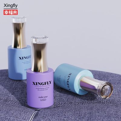 Custom Printed 15ml Unique Gel Nail Polish Oil Glass Bottle With Cap Brush