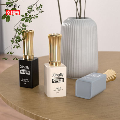 13ml Gel Polish Square Bottle UV Cosmetic Packaging Nail Polish Glass Bottle